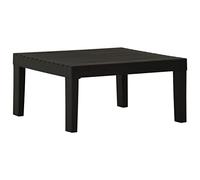 Fisinber Table basse de jardin, plastique, gris, 65 x 65 x 33 cm | Table en plastique léger comme étagère pratique pour le jardin, la terrasse ou le balcon. Facile à nettoyer et à déplacer.