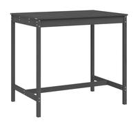 Fisinber Table de jardin grise 121 x 82,5 x 110 cm en pin massif | Table de bistrot d'extérieur grise en pin comme point de rencontre élégant pour votre terrasse, jardin ou balcon.
