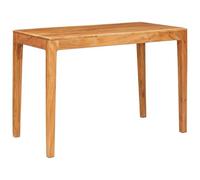 Fisinber Table de salle à manger en bois d'acacia massif 110 x 55 x 76 cm | Table rectangulaire en bois pour petite cuisine et salle à manger avec surface laquée et grande stabilité.