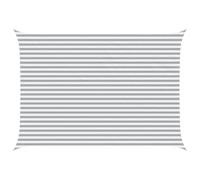Fisinber Voile d'ombrage à angle droit - 5 x 3,5 m - Imperméable - En polyester Oxford - Avec anneau en D en acier inoxydable - Pour terrasse, jardin et camping - Gris clair et blanc