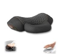 FisioRest 3-in-1 Neck Massager, Fisiorest Neck Massager, Necks and Shoulder Massagers with Heat and Traction, Slow Rebound Memory Foam Pillows, Soft & Comfortable, Unisex (Dark gray)