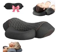 Fisiorest 3-in-1 Neck Massager Pillow, 2025 New Neck Massage for Stretcher Massage with Heat, Deep Tissue & Shoulder Massager with Traction and Heat (Black)