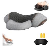 Fisiorest 3-In-1 Neck Massager Pillow, Callixethera 3 in 1 Neck Massagers, Artuvate Fisorest 3 in 1 Necks Massager, Memory Foam Pillow with Heat and Traction for Home, Travel, Office (Light Grey)