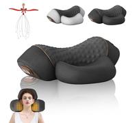 Fisiorest Artuvate Masseur de cou 3 en 1, coussin de massage chauffant pour le cou, pétrissage des tissus profonds pour la tête, les épaules, le dos, relaxation profonde pour aide au sommeil (noir