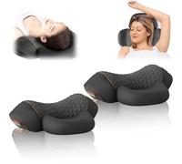Fisiorest Lot de 2 masseurs de cou Artuvate 3 en 1 au design ergonomique pour la douleur, avec chaleur et traction, pétrissage des tissus profonds et relaxation (noir)