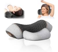 Fisiorest Masseur de cou Artuvate 3 en 1, nouveau design ergonomique pour la douleur, avec chaleur et traction, pétrissage des tissus profonds (1 pièce, gris)