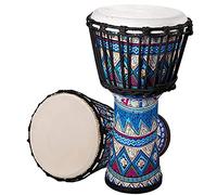FISISZ DjembéS, Tambour Djembé De Qualité SupéRieure, Tambour Professionnel Djembé Bongo Percussions pour Enfants éVeil Musical Et Apprendre (Blanco : Azul, Size : 8in)