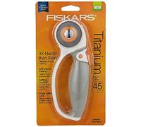 Fiskars 01-005874 Cutter rotatif à poignée ergonomique en titane Softgrip 45 mm Gris