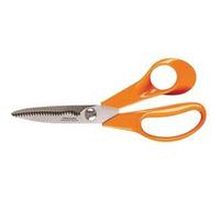 Fiskars Ciseaux de jardin lames striées, Longueur: 18 cm, Lames en acier inoxydable/Poignées en plastique, Orange, Classic, S92, 1000555
