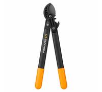 Fiskars Coupe-branches pour bois sec et dur, Système à crémaillère PowerGear, Diamètre de coupe: 3,8 cm, Lames en acier trempé avec revêtement antiadhésif, Longueur: 45 cm, Noir/Orange, L71, 1001556