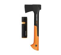Fiskars 1020183 Kit d'aiguisage Universel X7-XS avec axe et aiguiseur à Couteaux Noir/Orange 35,5 cm