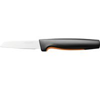 Fiskars Couteau à Légumes, Functional Form, Lame Droite, Longueur Totale : 20 cm, Acier Inoxydable Japonais/Plastique, 1057544, Noir / Orange