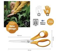 Fiskars 1075033 Ciseaux universels droitiers 210 mm orange