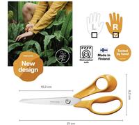 Fiskars 1075033 Ciseaux universels droitiers 210 mm orange