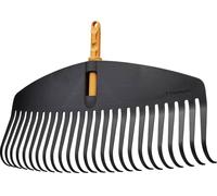 Fiskars Râteau à feuilles OneClick L – Balai éventail 51 cm, changement en un clic, Noir/Orange