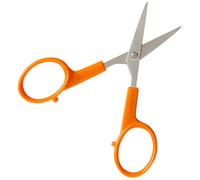 Fiskars 98087097J Ciseaux courbés pour travaux manuels, 10,2 cm, acier et orange