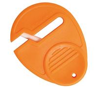 Fiskars Élimeur à ciseaux universel, Pour droitiers et gauchers, Pierre à aiguiser en céramique/Support plastique, Orange, Sewsharp, 1003871