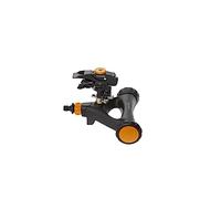 Fiskars Arroseur à impulsions XL avec roues – Ø 26 m, réglage portée, rotation – Noir/Orange
