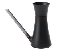 Fiskars Arrosoir avec Couvercle, 1,2 L, Remplissable sans Retirer le Couvercle, Hauteur : 25,8 cm, Noir/Orange, 1071307