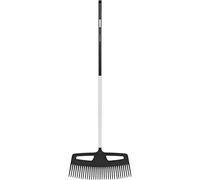 Fiskars Balai à feuilles à dents très résistantes, Longueur : 176,5 cm, Largeur: 61,5 cm, Noir/Orange, Aluminium/Plastique, XXL, Xact, 1027036