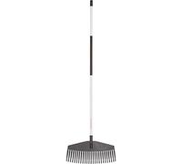 Fiskars Balai à feuilles léger, 25 dents, Largeur: 52 cm, Dents en plastique/Manche en aluminium, Blanc/Noir, Light, 1019606