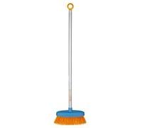 Fiskars Balai de cantonnier My First (1001418) 98 cm Bleu/Orange Poils plastique Manche aluminium