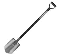 Fiskars Bêche à bord pointu pour sol dur et caillouteux, Longueur: 125 cm, Acier au bore, Gris/Noir, Ergonomic, 1001568