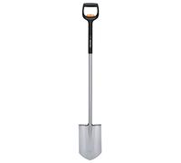 Fiskars Bêche télescopique Xact pointue – sols durs et caillouteux, lame acier au bore, 111–130 cm