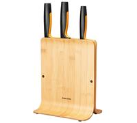 Fiskars Bloc à couteaux en bambou Functional Form avec 3 couteaux 4 Pièces