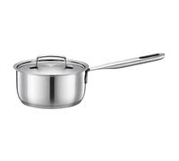 Fiskars Casserole à Manche, 1,5 l, Casserole non revêtue, Convient pour tous types de Cuisinières, Inox recyclé, All Steel, Argenté, 1064750