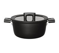 Fiskars Casserole avec Couvercle, Ø 22 cm, Capacité : 3,5 litres, Convient à toutes les Plaques de Cuisson, Aluminium/Plastique, Résiste aux Rayures, Revêtement Antiadhésif, Hard Face, 1052227