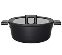 Fiskars Casserole avec Couvercle, Ø 26 cm, Capacité : 5 litres, Convient à toutes les Plaques de Cuisson, Aluminium/Plastique, Résiste aux Rayures, Revêtement Antiadhésif, Hard Face, 1 052 228