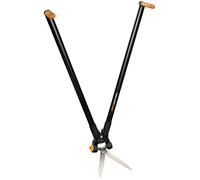 Fiskars Cisaille à Levier multifonctions pour haies & gazon, Portée max.: 2,5 m, Noir/Orange, PowerLever, GS53, 1001565