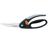 Fiskars Cisaille à volaille, Longueur totale: 25 cm, Acier/Plastique | Functional Form, Noir/Gris/Orange, 1003033