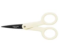 Fiskars Ciseaux antiadhésifs Micro-Tip, Longueur: 12 cm, Pour droitiers et gauchers, Blanc, 1004682