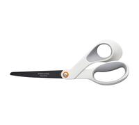 Fiskars Ciseaux de Bricolage antiadhésifs, Longueur : 21 cm, Lame en Acier Inoxydable/Manche en Plastique, Blanc, Classic, 1070026