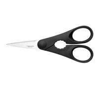 Fiskars Ciseaux de cuisine avec ouvre-bouteille, Longueur: 20 cm, Acier/Plastique, Essential, 1023820