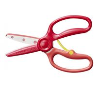 Fiskars Ciseaux pour Enfants, à partir de 3 ans, pour apprendre à couper, Longueur : 13 cm, Lames en métal avec revêtement plastique/manches en plastique, Rouge, Training, 1064067