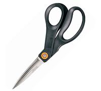 Fiskars Ciseaux de jardin à fleurs avec lames striées, Longueur: 19 cm, Lames en acier inoxydable/Poignées en plastique, Noir/Orange, S28, 1001544