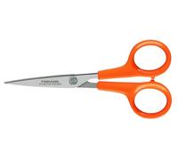 Fiskars Ciseaux de Précision, Classic, Longueur : 13 cm, Pour Droitiers et Gauchers, Lame en Acier Inoxydable/Manche en Plastique, Orange, 1005153