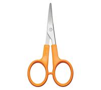 Fiskars Ciseaux à broder, incurvés, longueur totale 10 cm, pour droitiers et gauchers, lames en acier inoxydable/poignées en plastique, 1005144, Orange