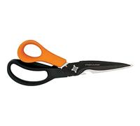 Fiskars Ciseaux Multi-Usage, Longueur : 23 cm, Lames en Acier Inoxydable/Manches en Plastique, Noir/Orange, Solid, SP-341, 1063329
