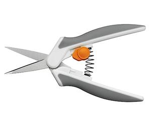 Fiskars Ciseaux multi-usages Softgrip, Avec Micro-Tip, Longueur totale: 16 cm, Lames en acier inoxydable/Poignées en plastique, Blanc/Gris, Easy Action, 1003874