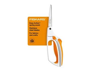 Fiskars Ciseaux multi-usages Softgrip, Longueur: 26 cm, Lames en acier inoxydable/Poignées en plastique, Noir/Gris, Easy Action, 1003873