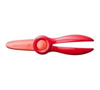 Fiskars Ciseaux pour Enfants, A partir de 2 ans, Pour apprendre à couper, Longueur : 13 cm, Lames et poignées en plastique, Rouge, Starter, 1064065