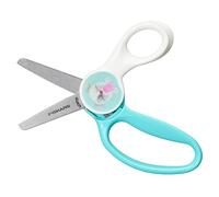 Fiskars Ciseaux pour Enfants avec image de Chiot, A partir de 6 ans, Longueur : 13 cm, Pour droitiers et gauchers, Lame en métal/Manches en plastique, Bleu/Blanc, Magic Morph, 1064076