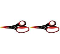 Fiskars Ciseaux pour Enfants, Ciseaux pour grands enfants de 8 à 11 ans, Droitier, SoftGrip, Longueur : 15 cm, Aspect ombré, Rouge, 1067853 (Lot de 2)