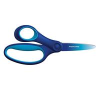 Fiskars Ciseaux pour Enfants, Ciseaux pour grands enfants de 8 à 11 ans, pour Gauchers, SoftGrip, Longueur : 15 cm, Aspect ombré, Bleu, 1067854