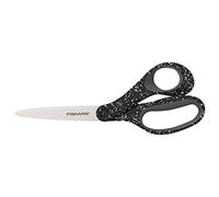 Fiskars Ciseaux pour les jeunes de 15 à 18 ans, Droitier, Longueur totale : 20 cm, Acier inoxydable/plastique, Noir/Gris moucheté, 1067867