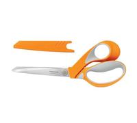Fiskars Ciseaux pour tissu multi-usages, Longueur totale: 23 cm, Lames en acier inoxydable/Poignées en plastique, Orange, RazorEdge, 1014578